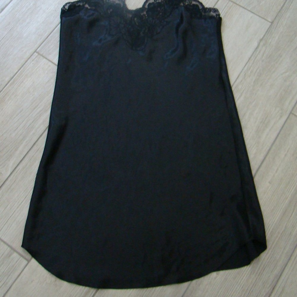 Erika Taylor Intimates Black Silky Nighty Size S